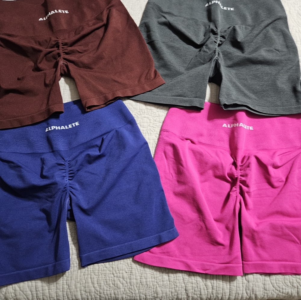 Alphalete amplify shorts 4 pack sz L
